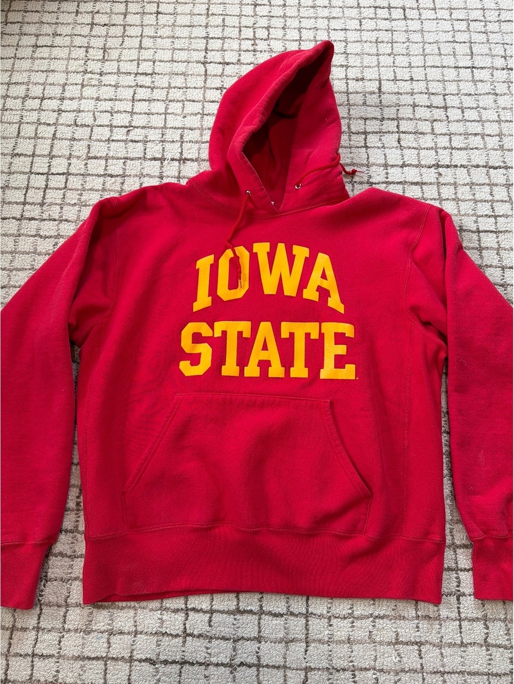 Vintage 90s Iowa State Cyclones XL Cotton Football Tailgate Hoodie Sweatshirt